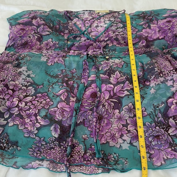 Vibrant spring colored Tunic- Top swim coverup Size S. - Picture 10 of 10